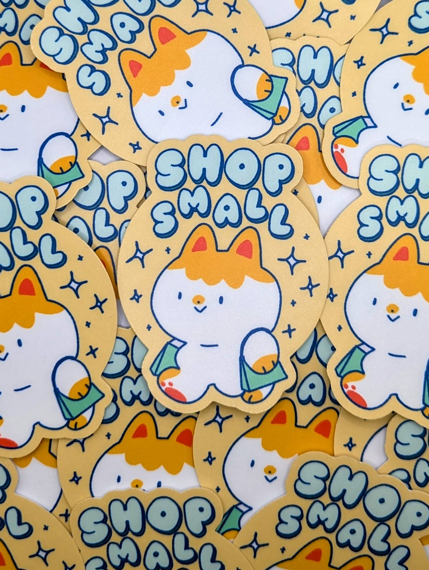 Shop Small Cat Vinyl Sticker