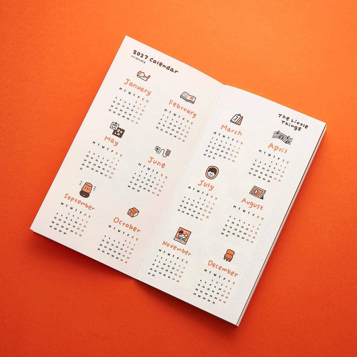 2027 Monthly Planner Insert for Travelers Notebook
