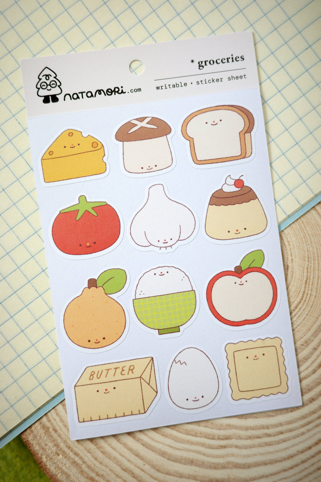Groceries • writable sticker sheet