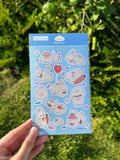 Chill bunnies sticker sheet | Vinyl sticker sheet