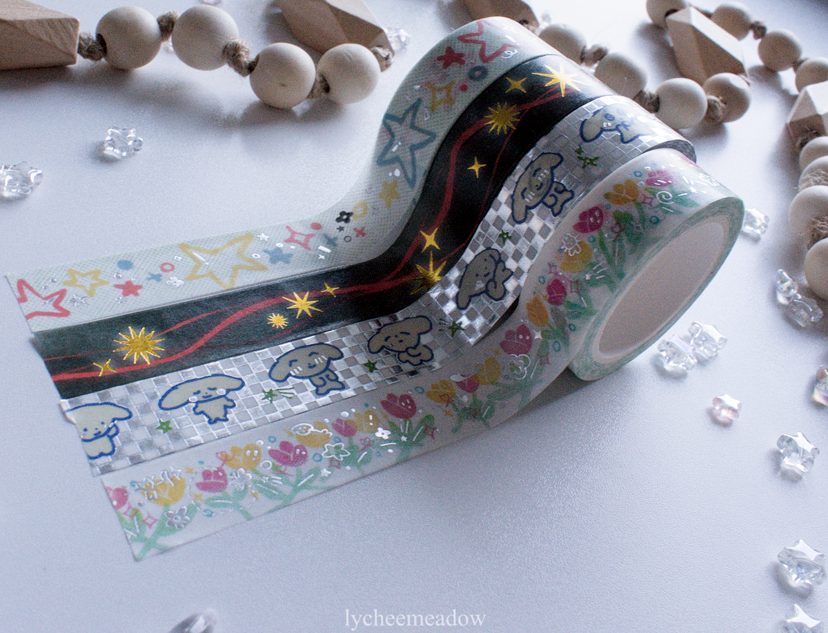Grey Wednesday Gold Metallic Foil Washi Tape