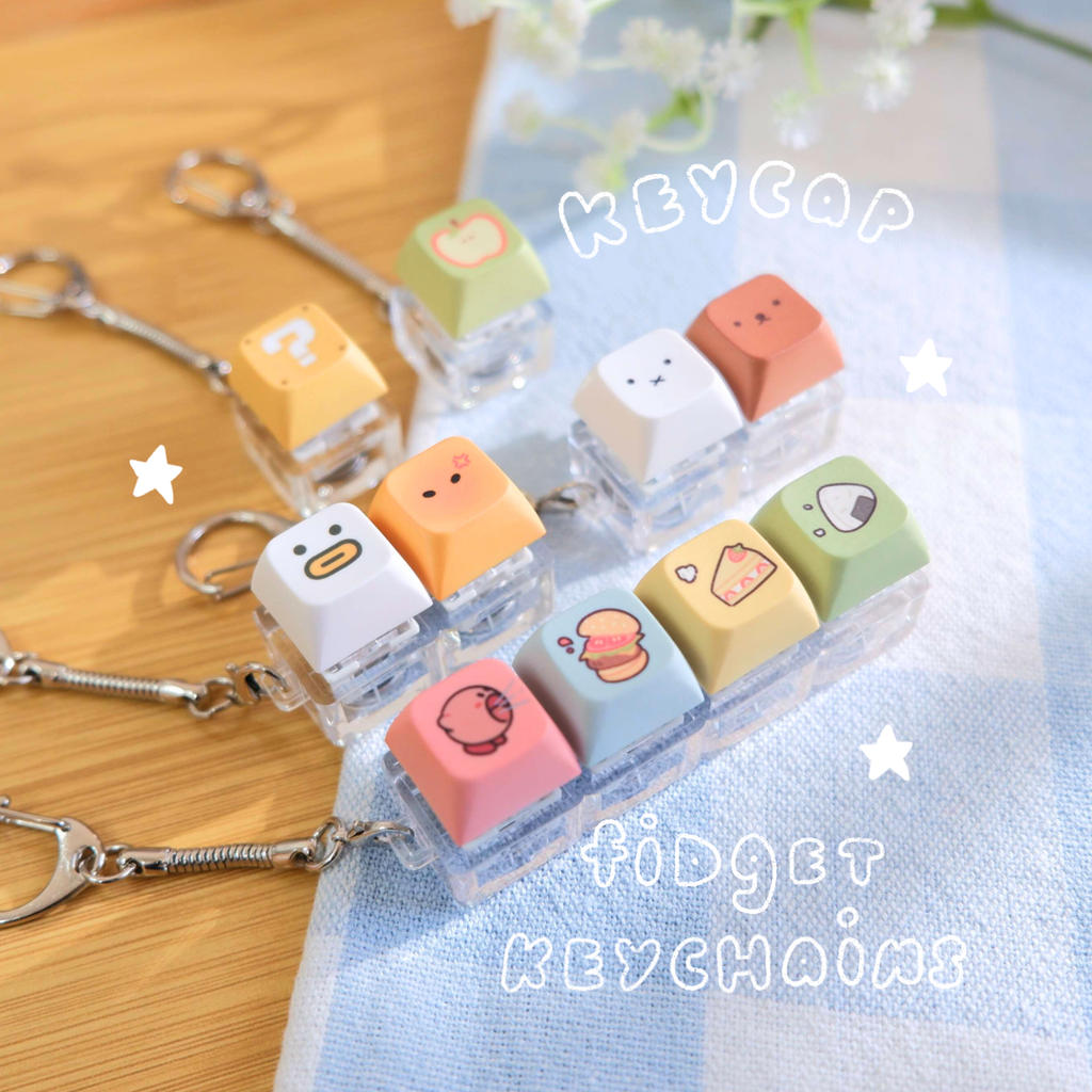 Keycap Fidget Keychains