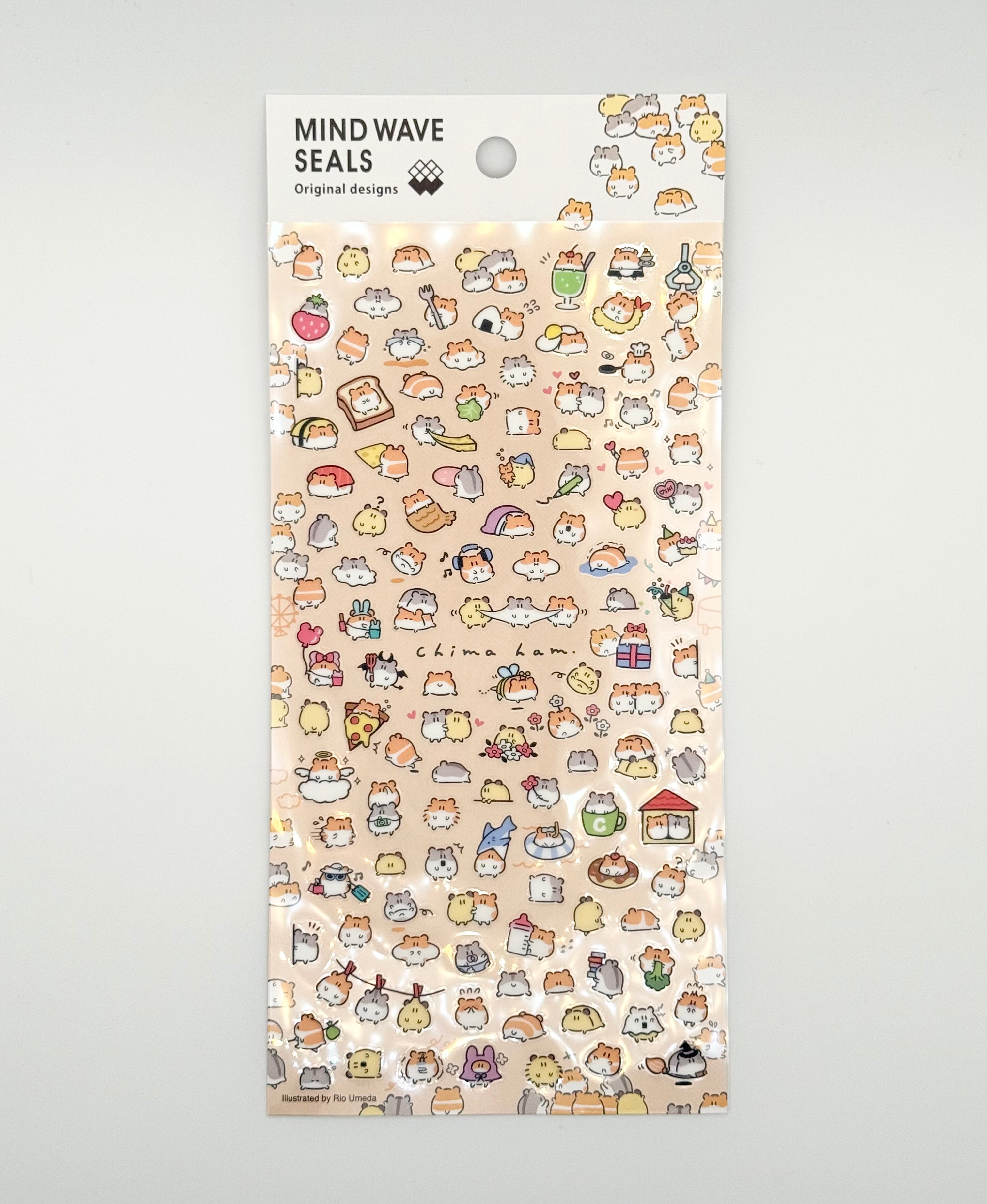MindWave Sticker Sheet - Seals Original Designs - Mini Hamster