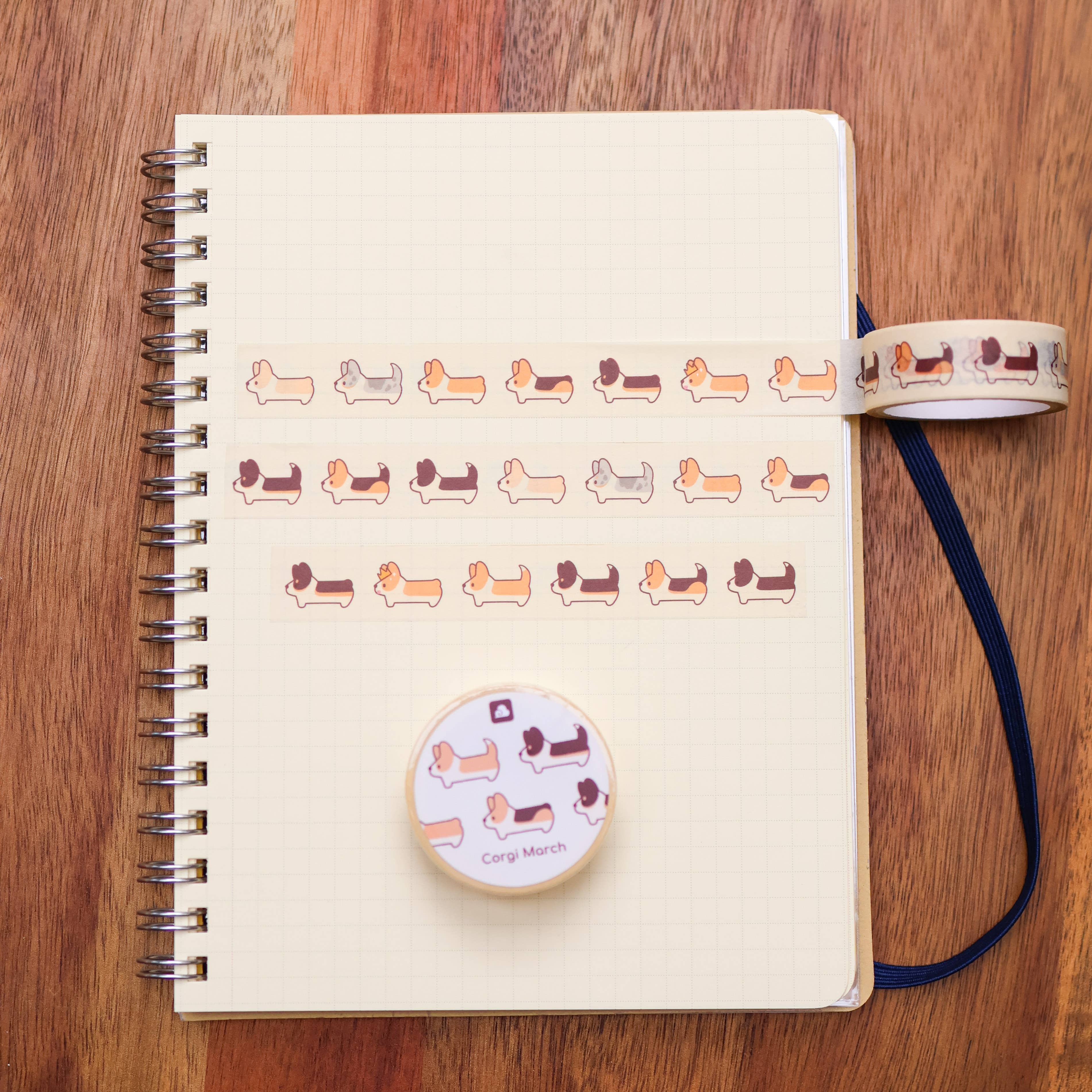 Corgi March Washi Tape
