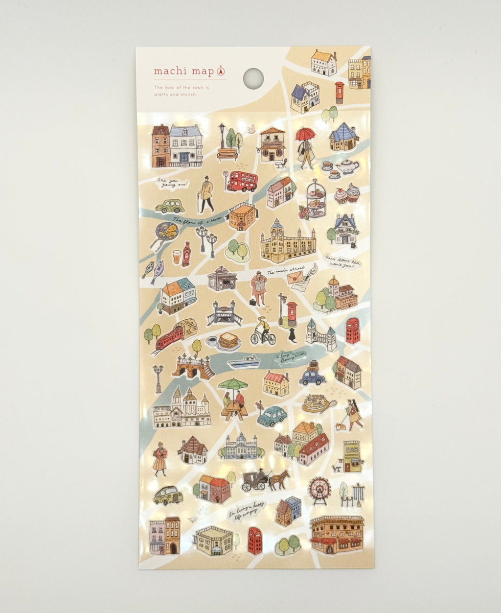 Machi Map Sticker Sheet - Brown City