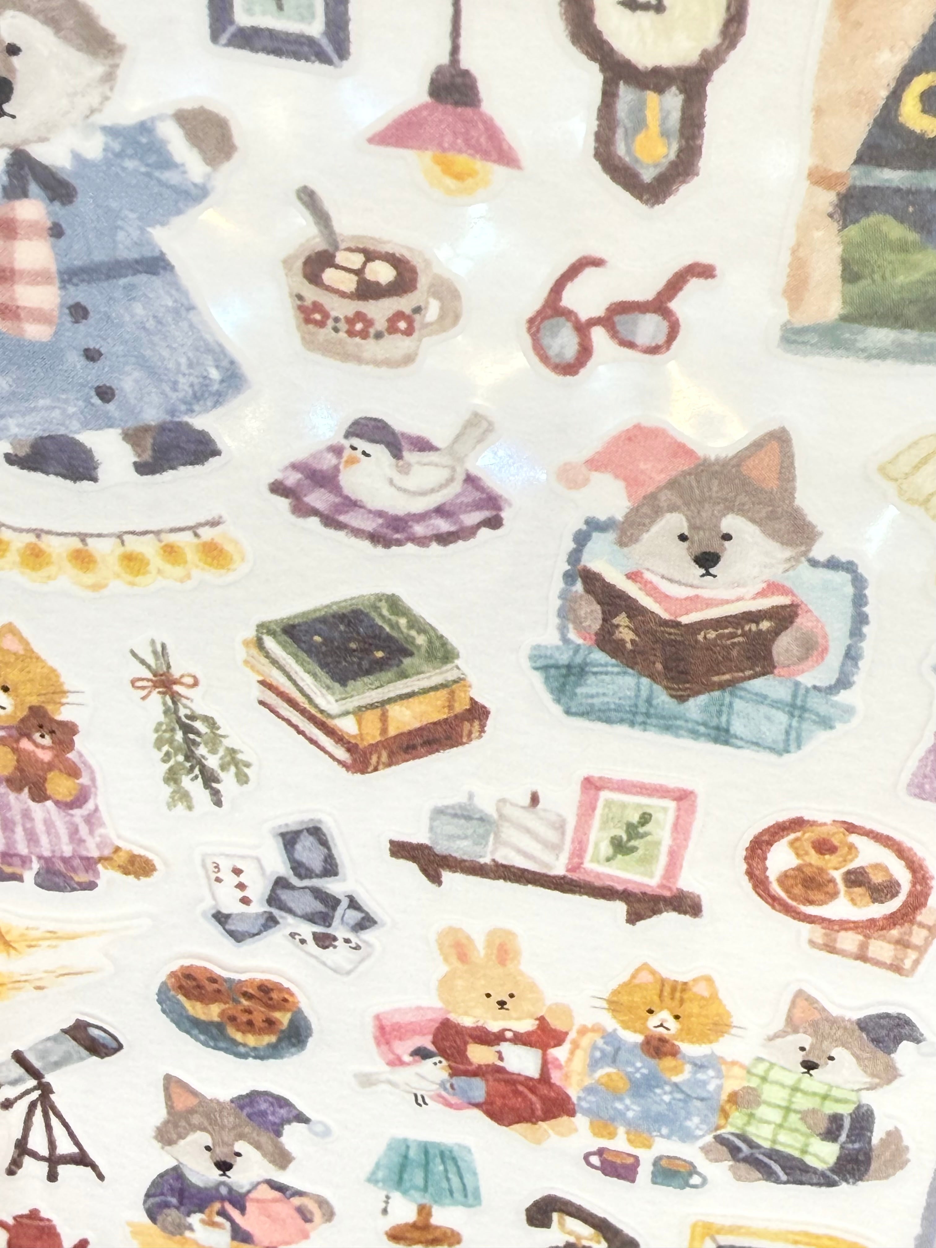 MindWave Kitera Sticker Sheet - Merry Friends Series - Ookami no Yofukashi