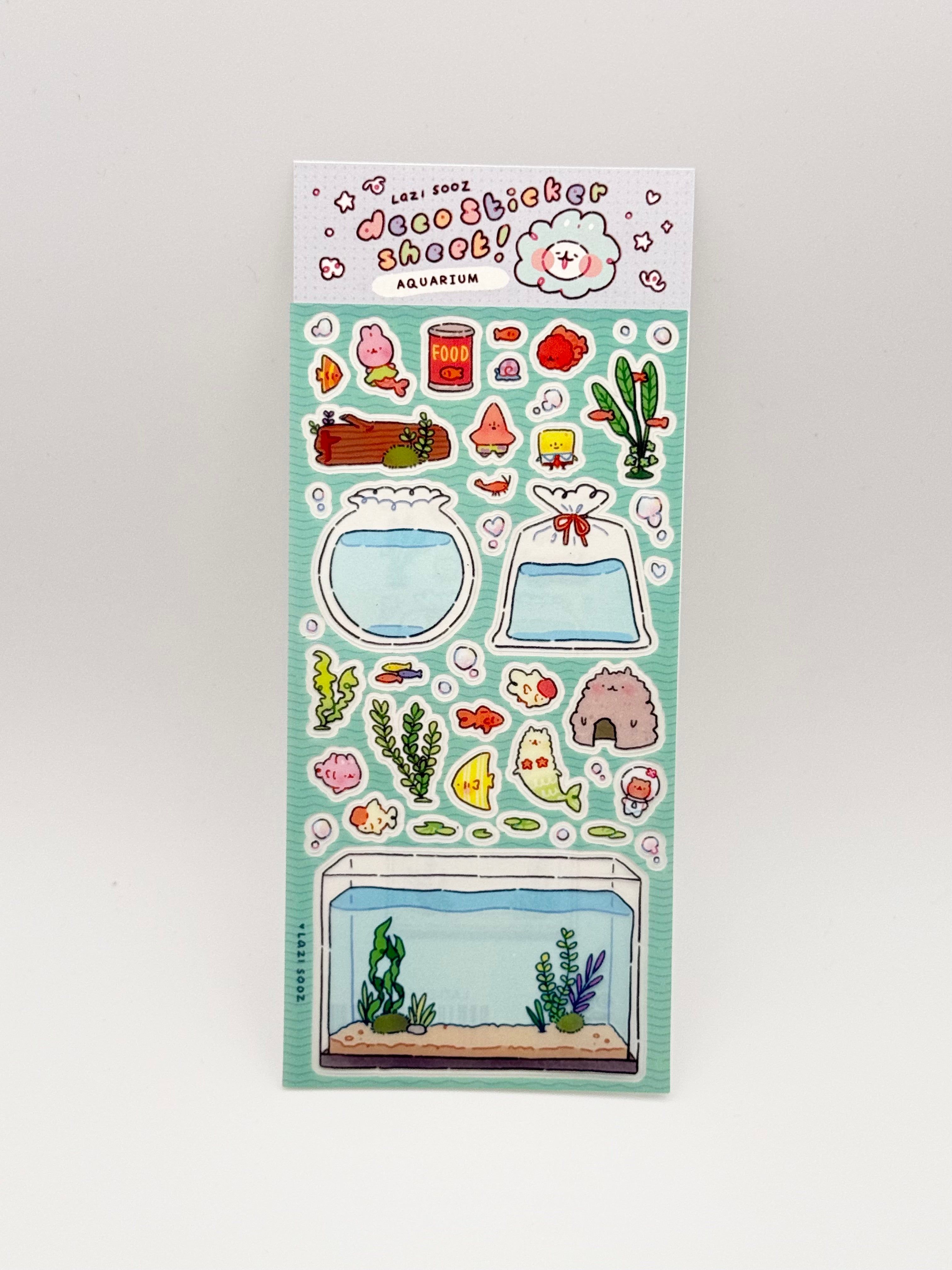 Aquarium Deco Sticker Sheet