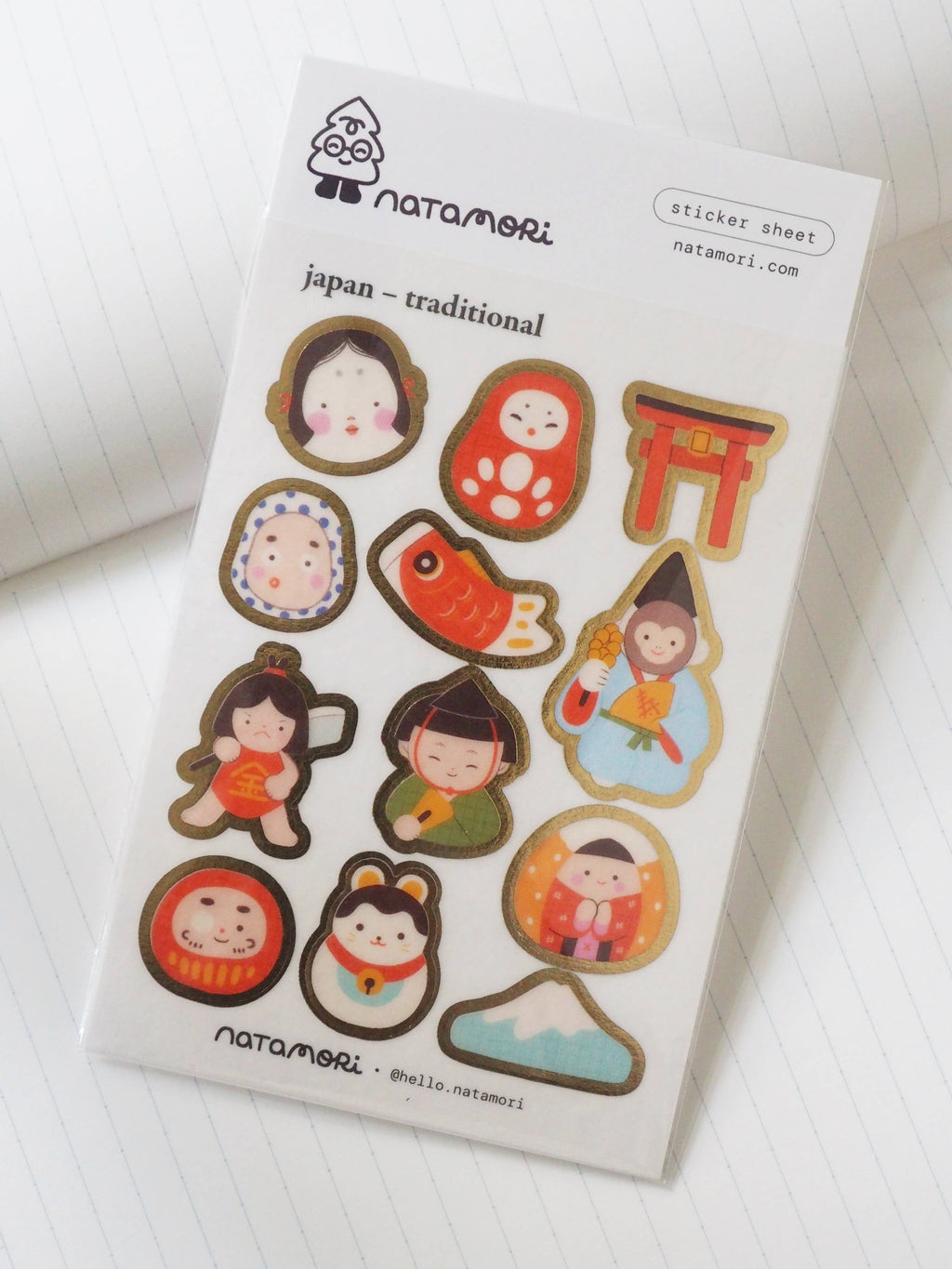 Japan – traditional • washi foil sticker sheet