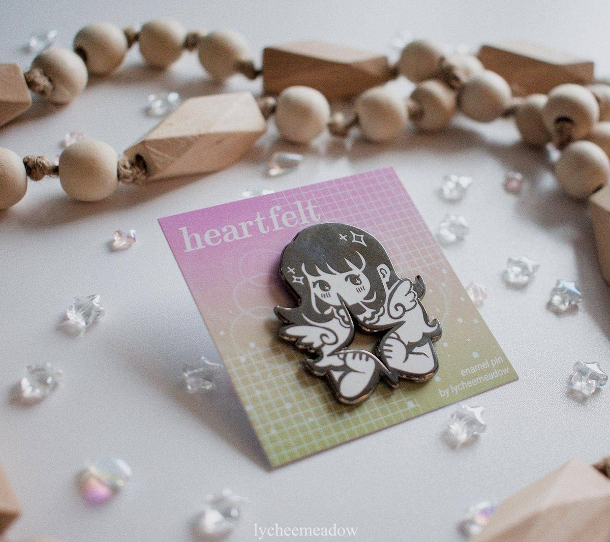 Heartfelt Original Character Enamel Pin | Double Clasp