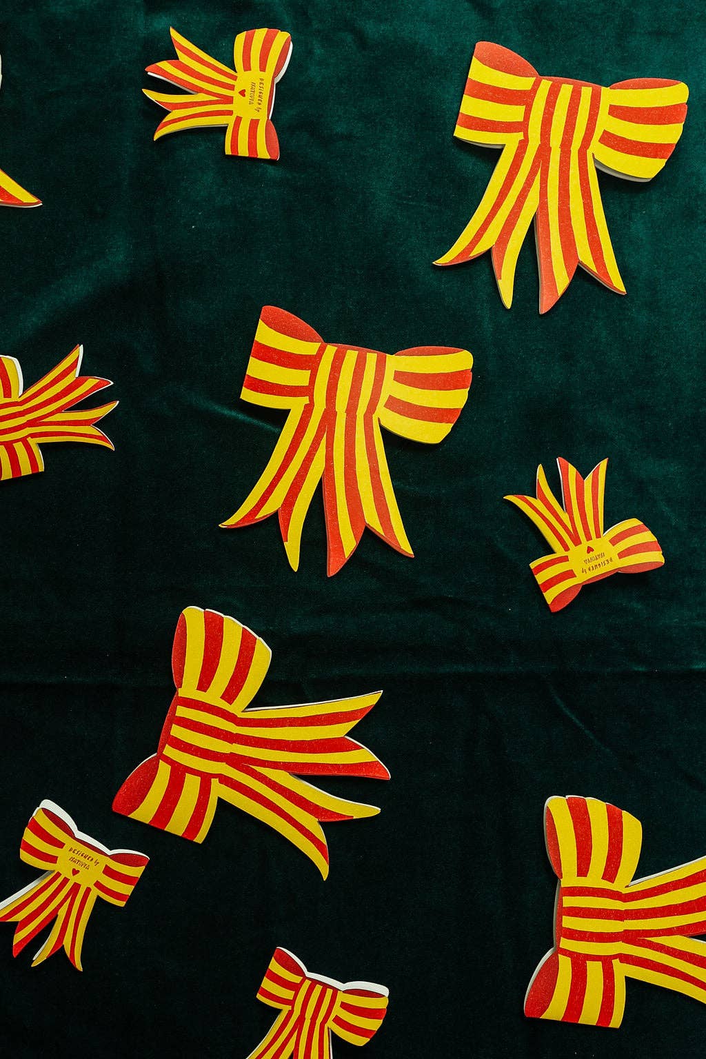 Stripy Bow Mini Cards - box of 6