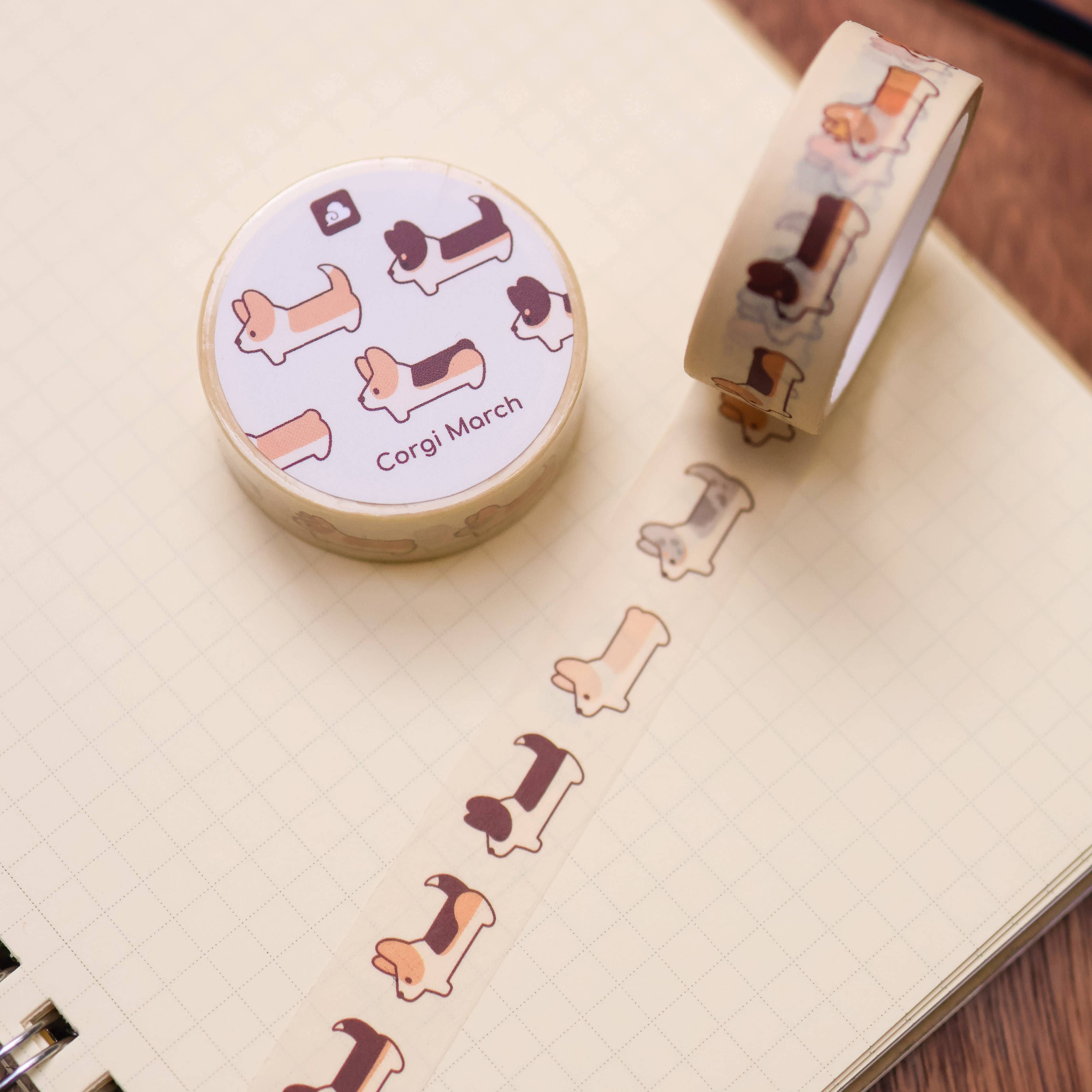 Corgi March Washi Tape