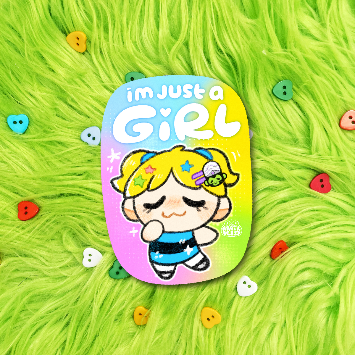 I'm Just a Girl Powerpuff Girls Vinyl Sticker