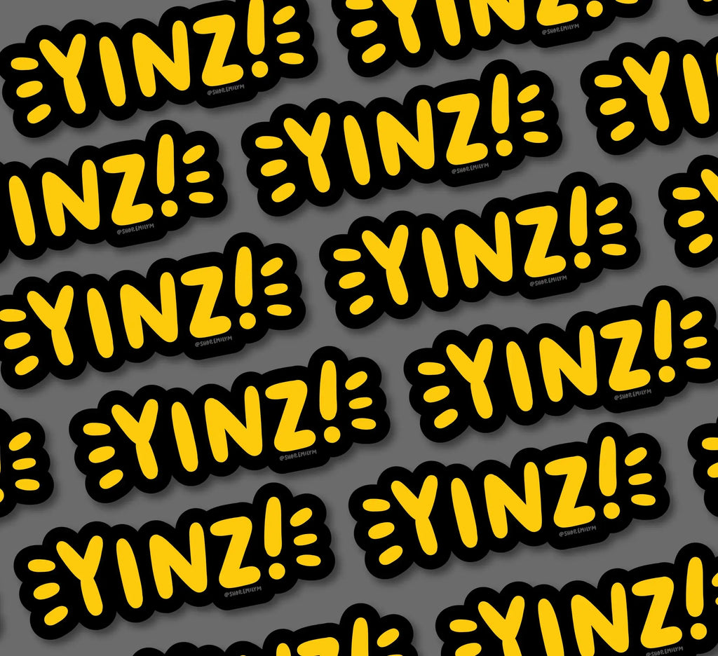 Yinz Vinyl Sticker (Black) 