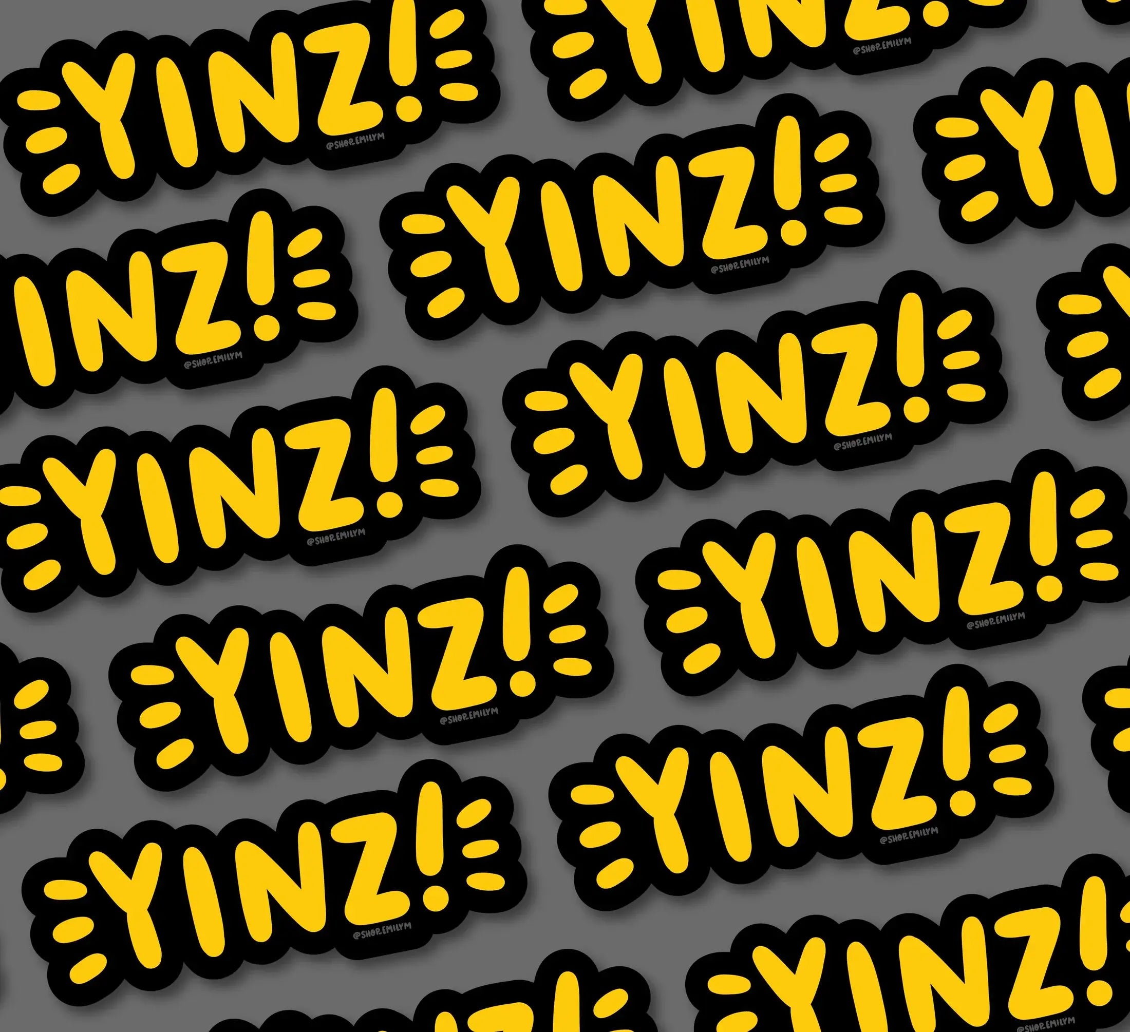 Yinz Vinyl Sticker (Black) 