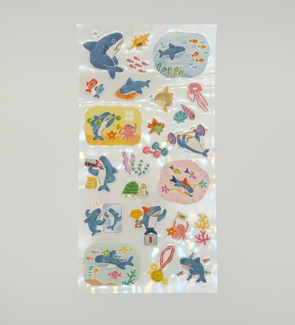 MindWave Sticker Sheet - Laidback Shark-kun