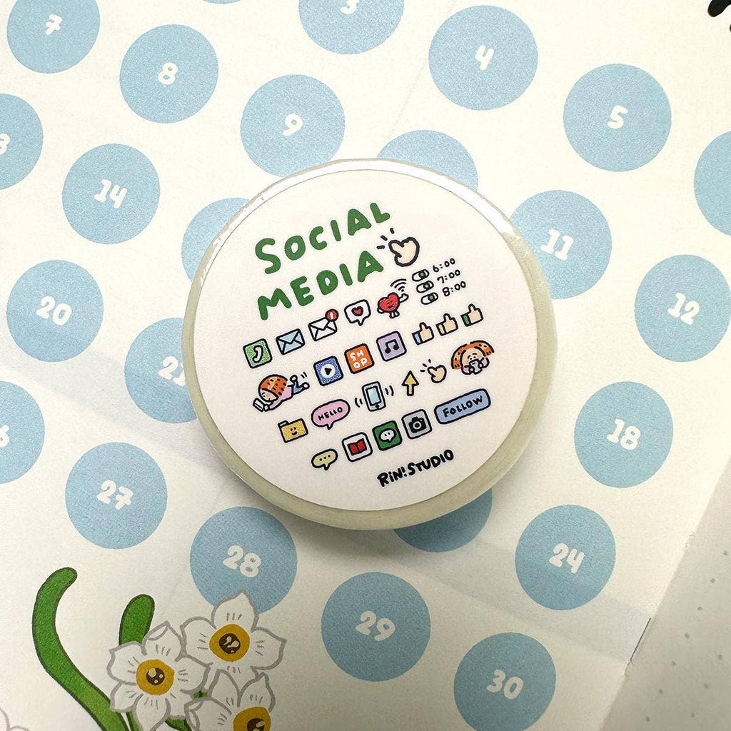 Social Media mini Washi Tape
