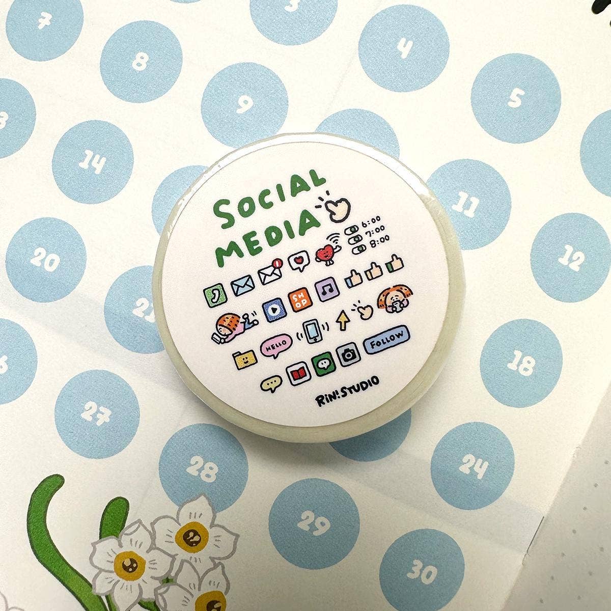 Social Media mini Washi Tape