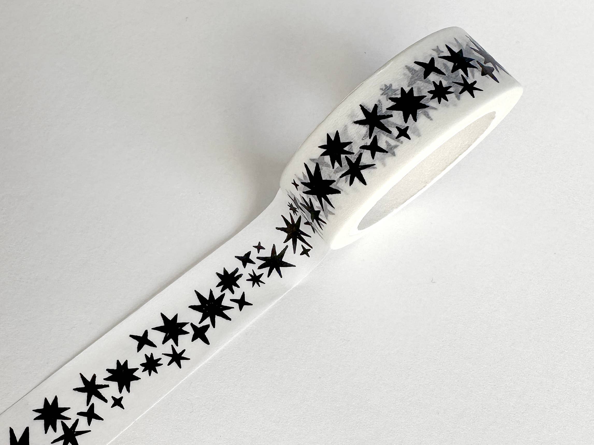 Stars Black and White Pattern Washi Tap