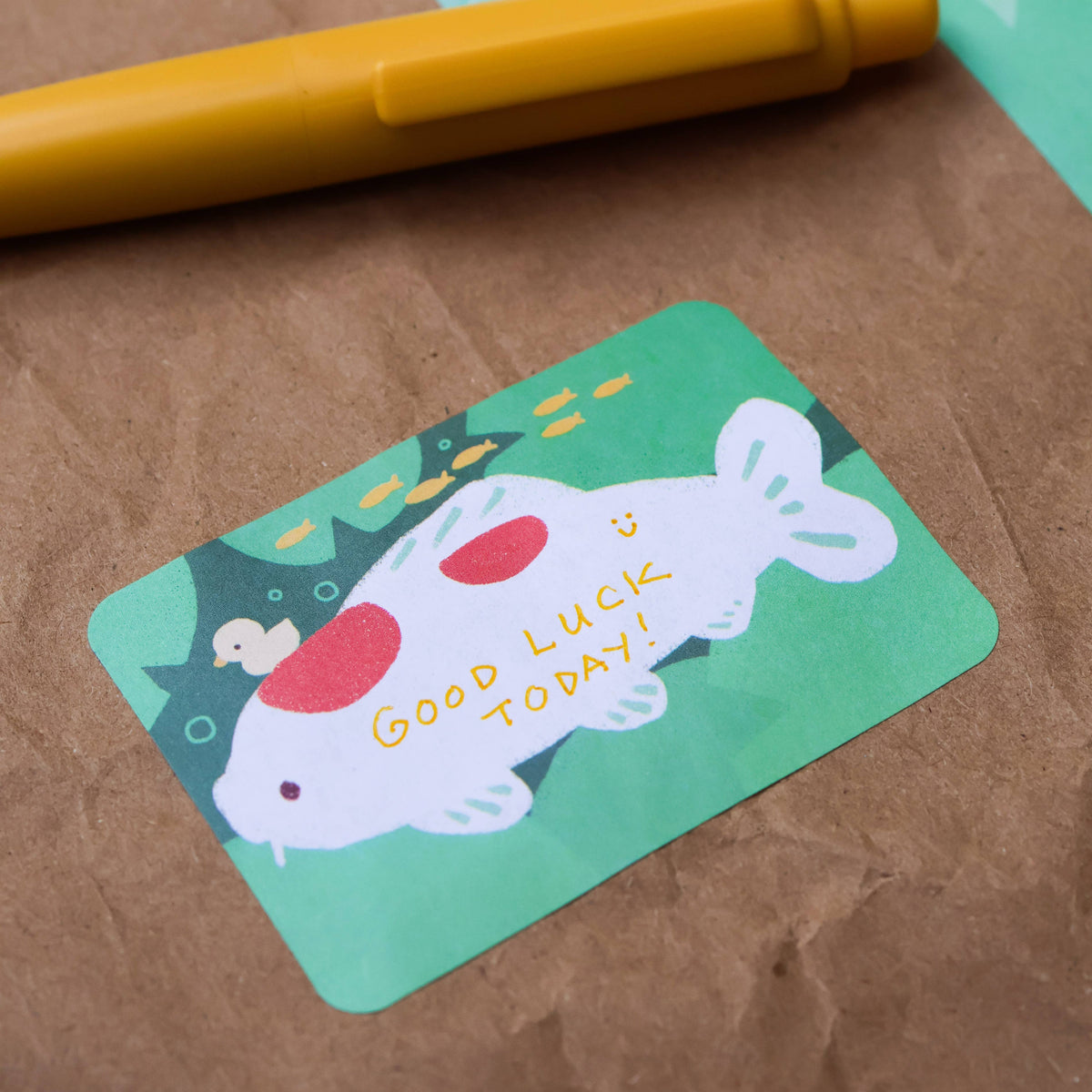 Paper Roll Labels - Ducks in Koi Pond