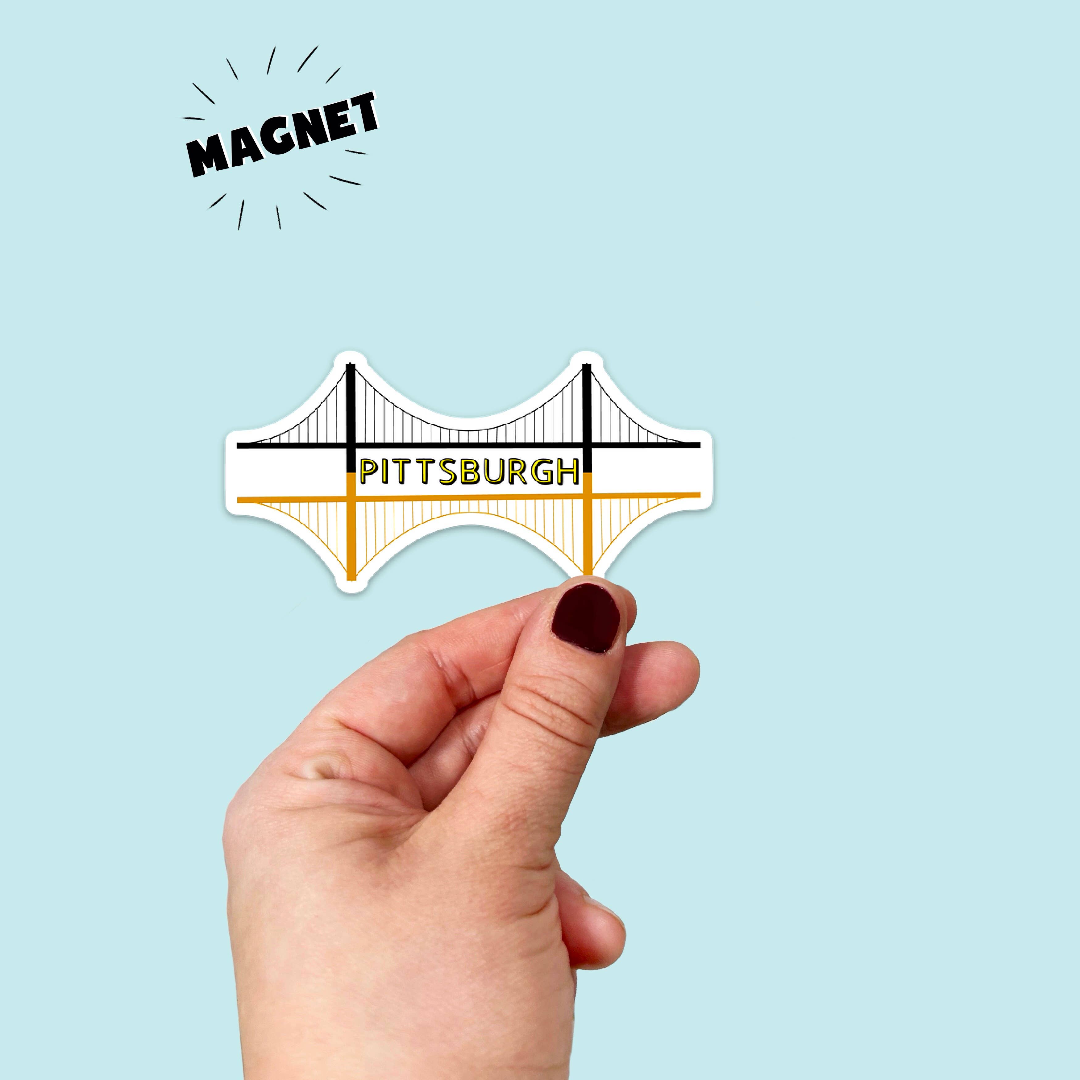 Waterproof Vinyl Pittsburgh Bridges Magnet