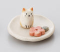 Orange Spotted Cat Incense Stick Holder