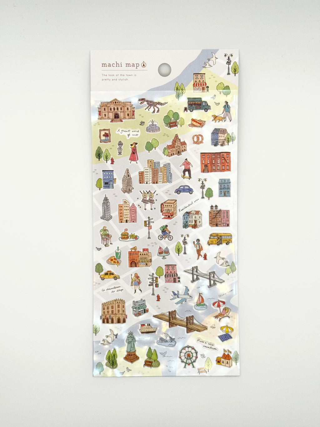 Machi Map Sticker Sheet - Blue City