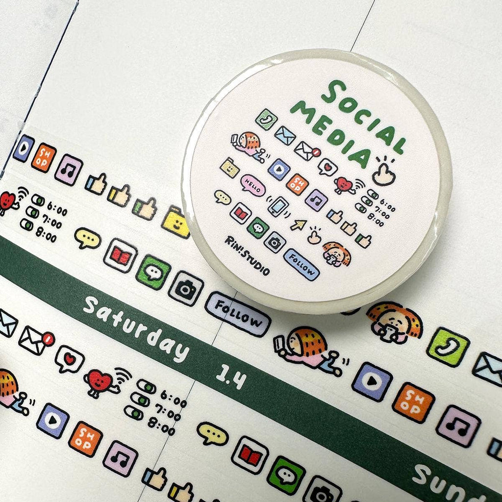 Social Media mini Washi Tape