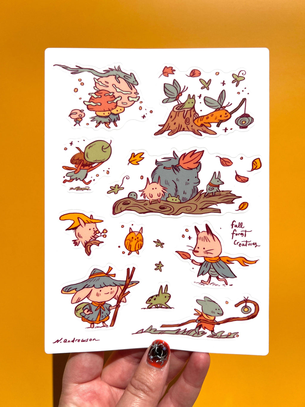 The Creatures of Autumn Sticker Sheet