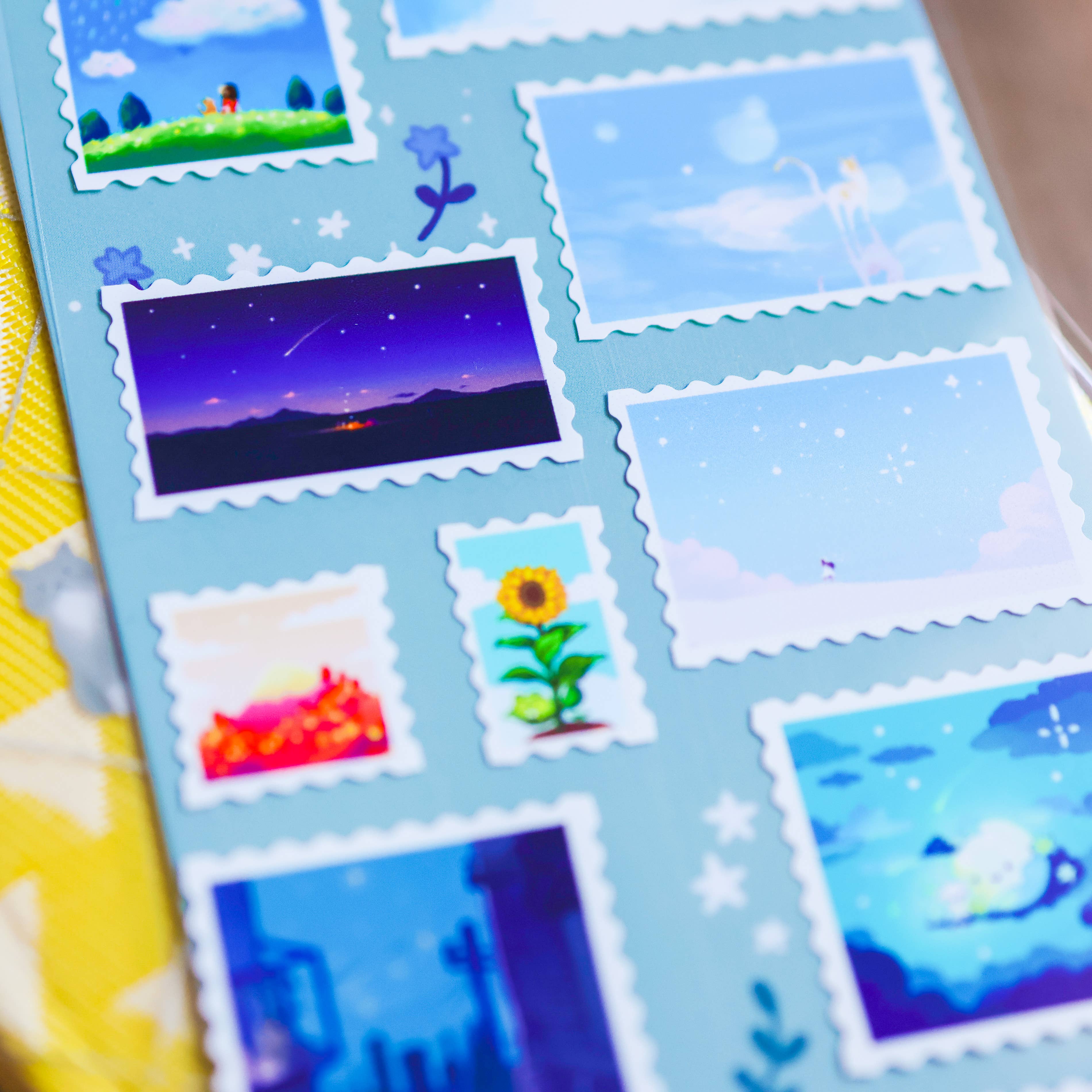 Sky Scenery Stamps Sticker Sheet