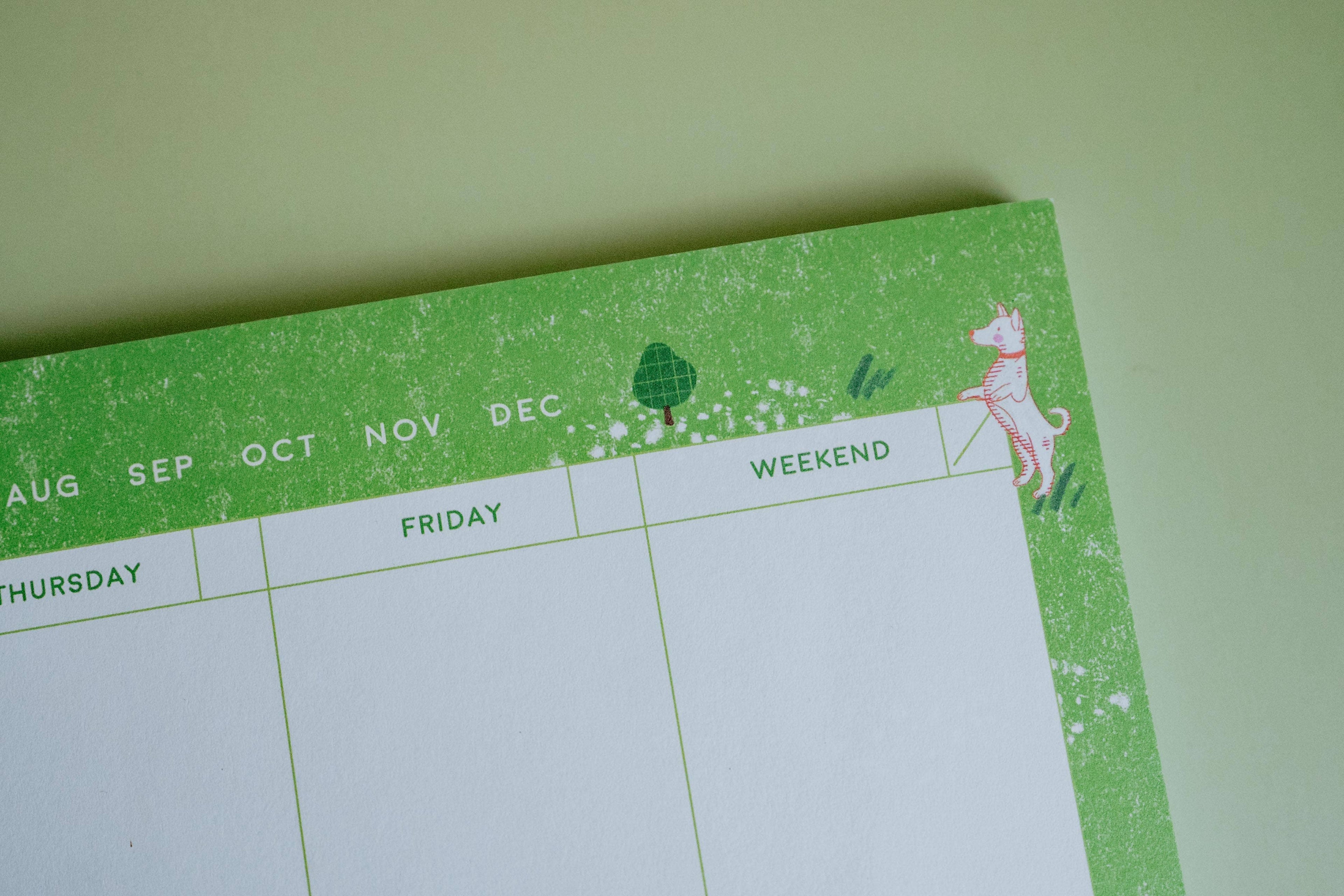 Dog Days Weekly Planner