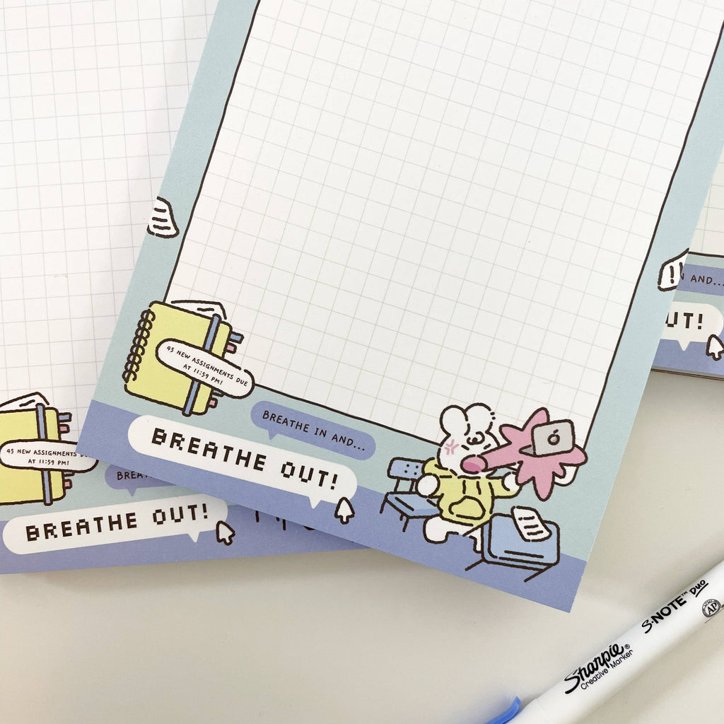 Breathe In Breathe Out Memo Pad