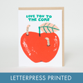 Love Worms Letterpress Greeting Card by Egg Press