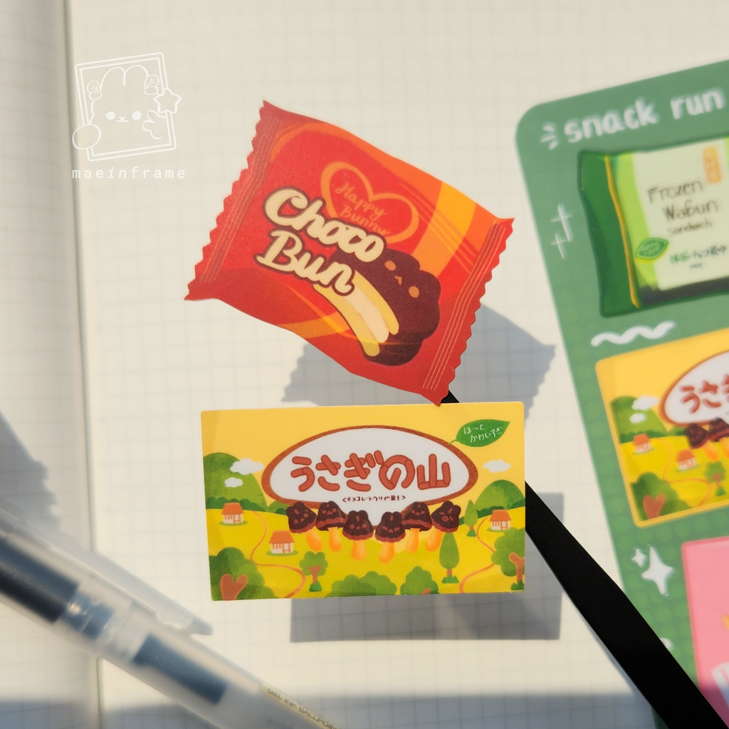 Snack run | sticker sheet