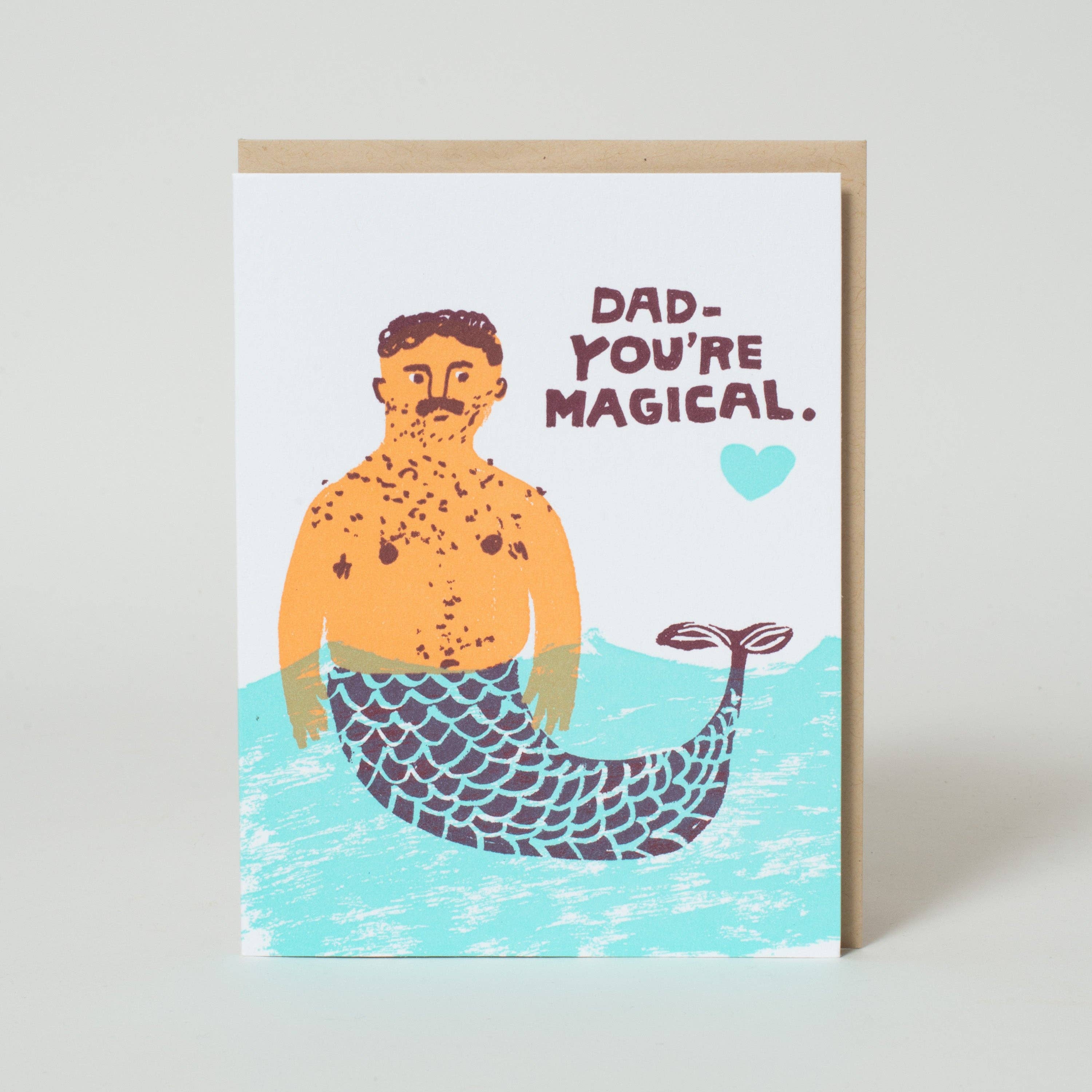 Merman Funny Father's Day Greeting Card by Egg Press