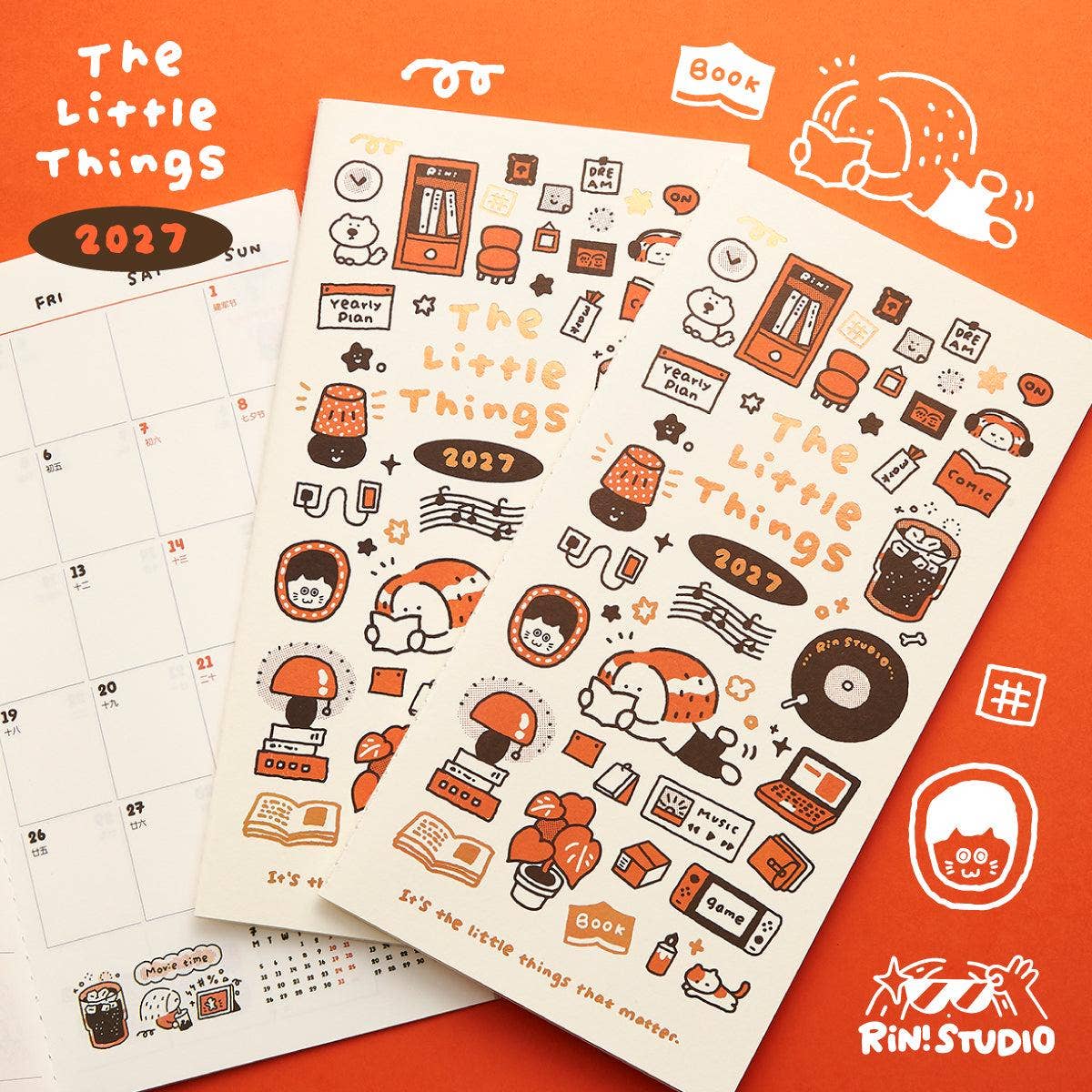 2027 Monthly Planner Insert for Travelers Notebook