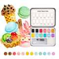 Watercolor Pocket Set Of 12 With Brush - Dessert Colors