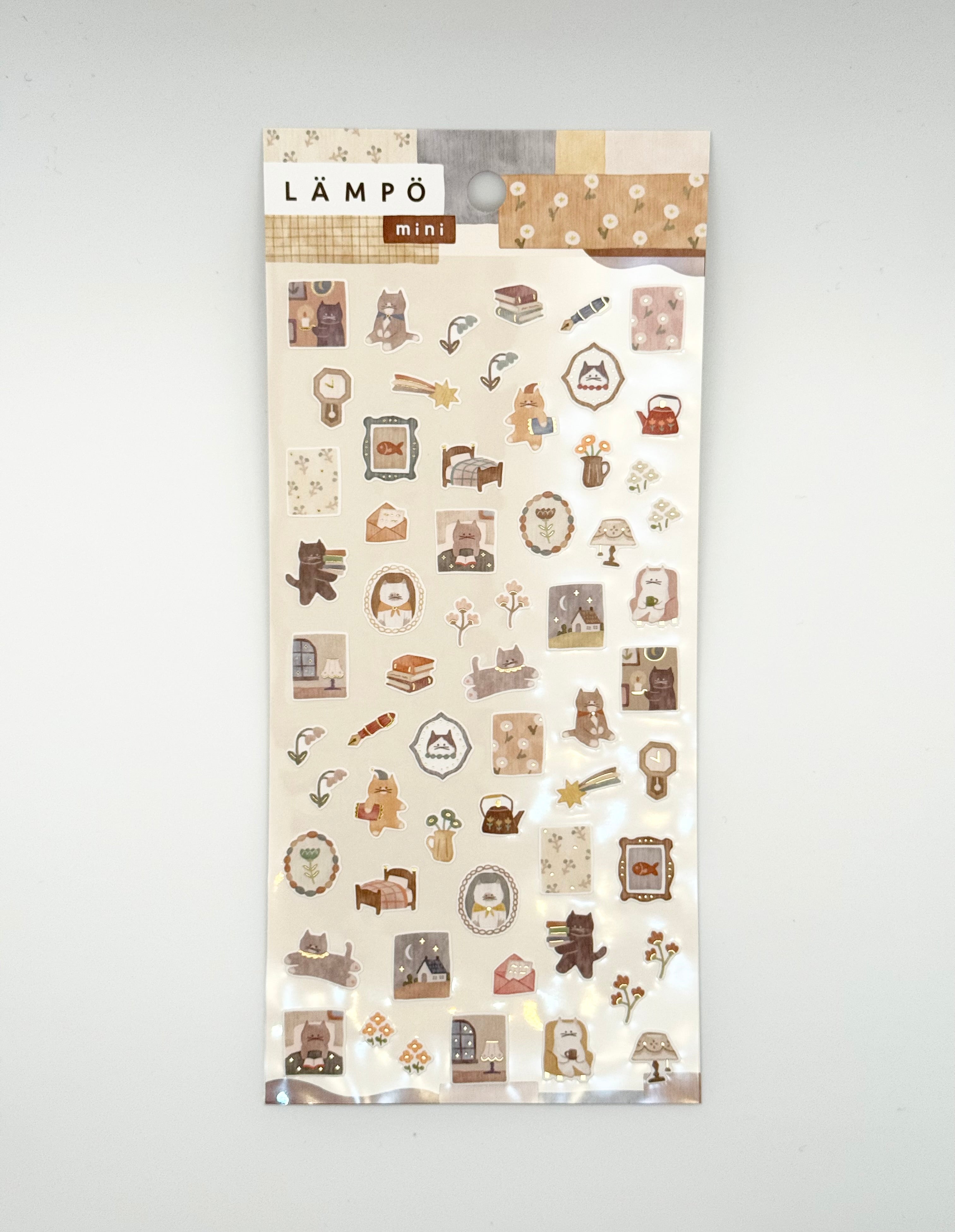 Lampo Mini Series Sticker Sheet - Cat & Night