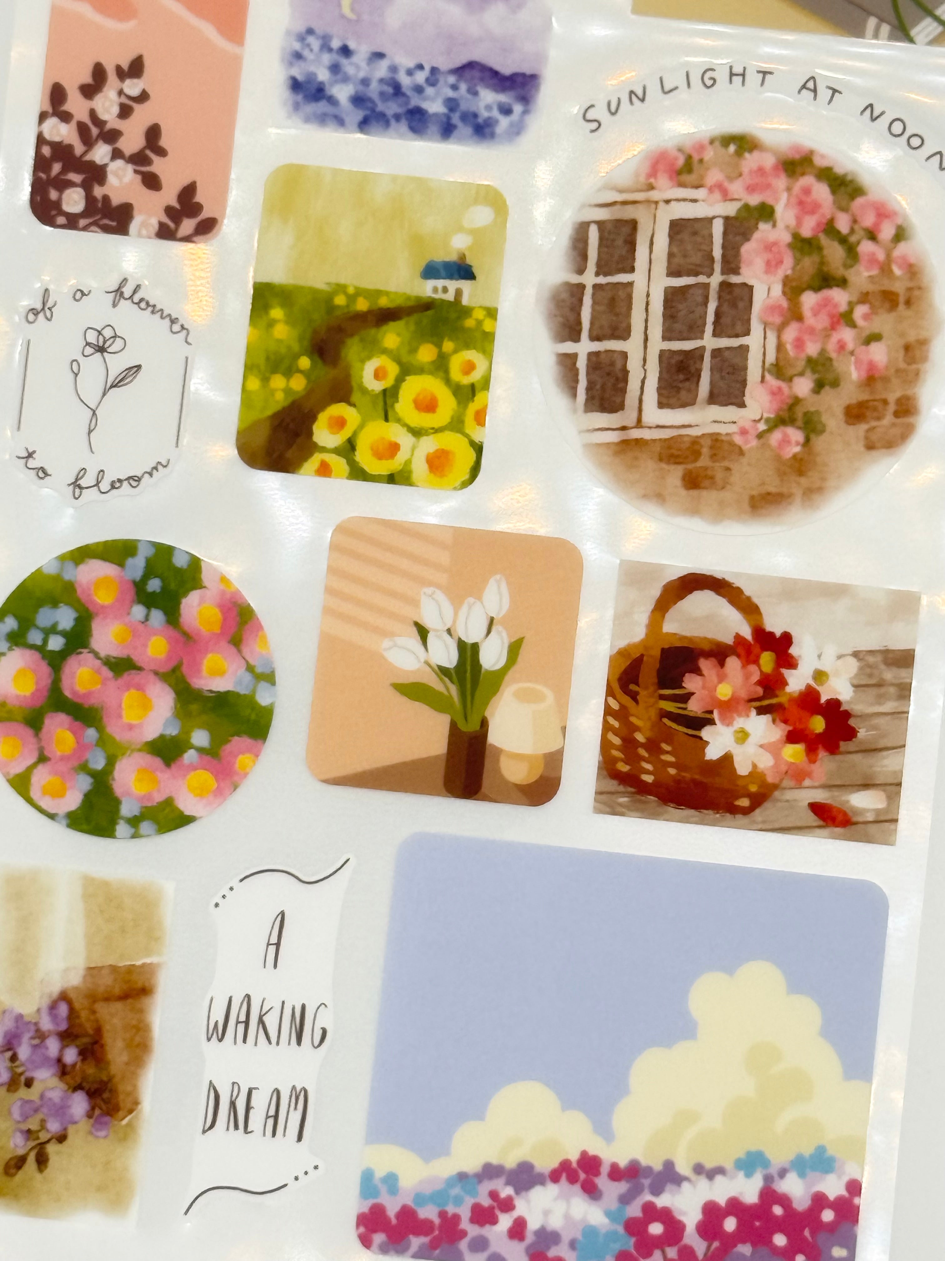 La Vista Sticker Sheet - Flowers