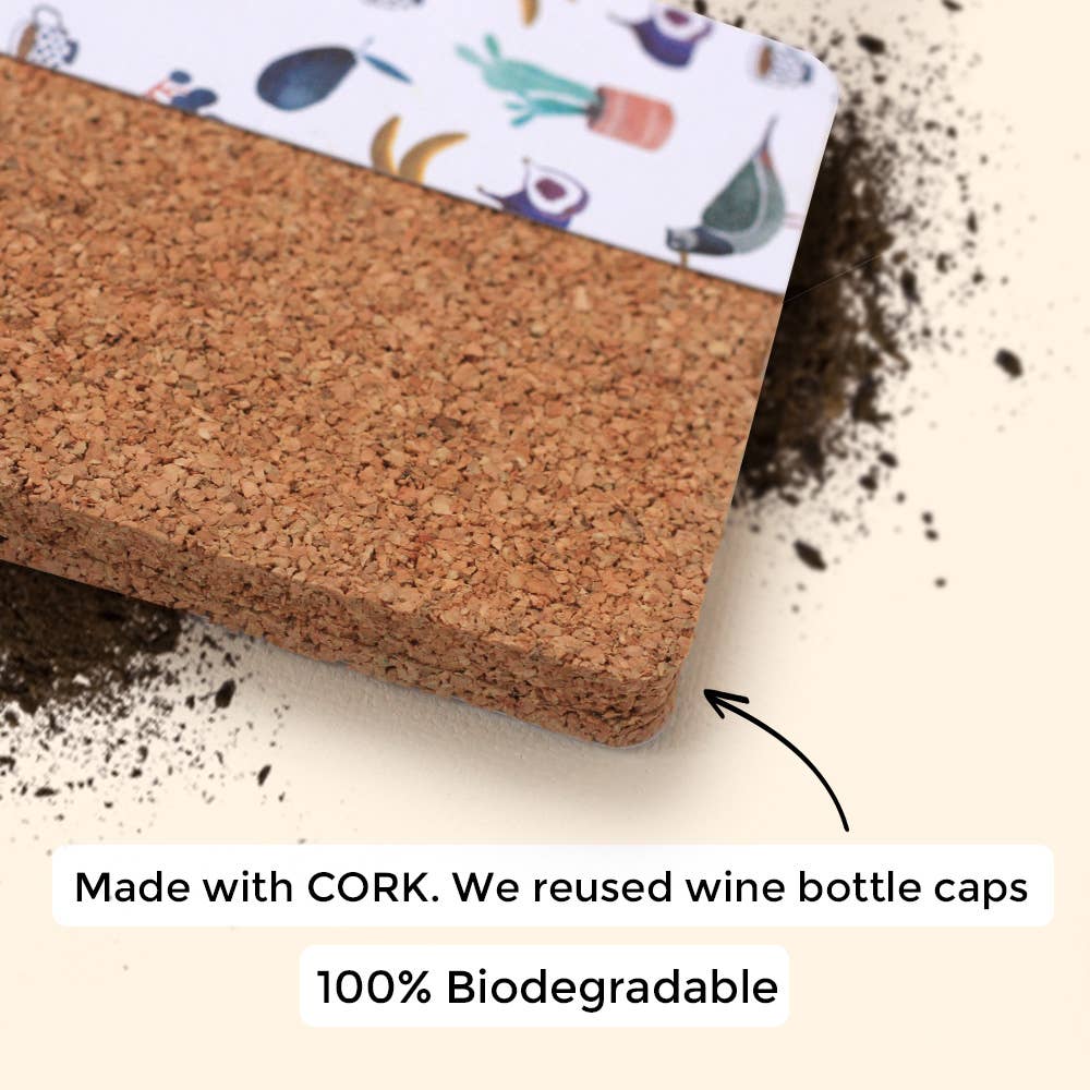 Cork Pans Set - 16 original watercolors