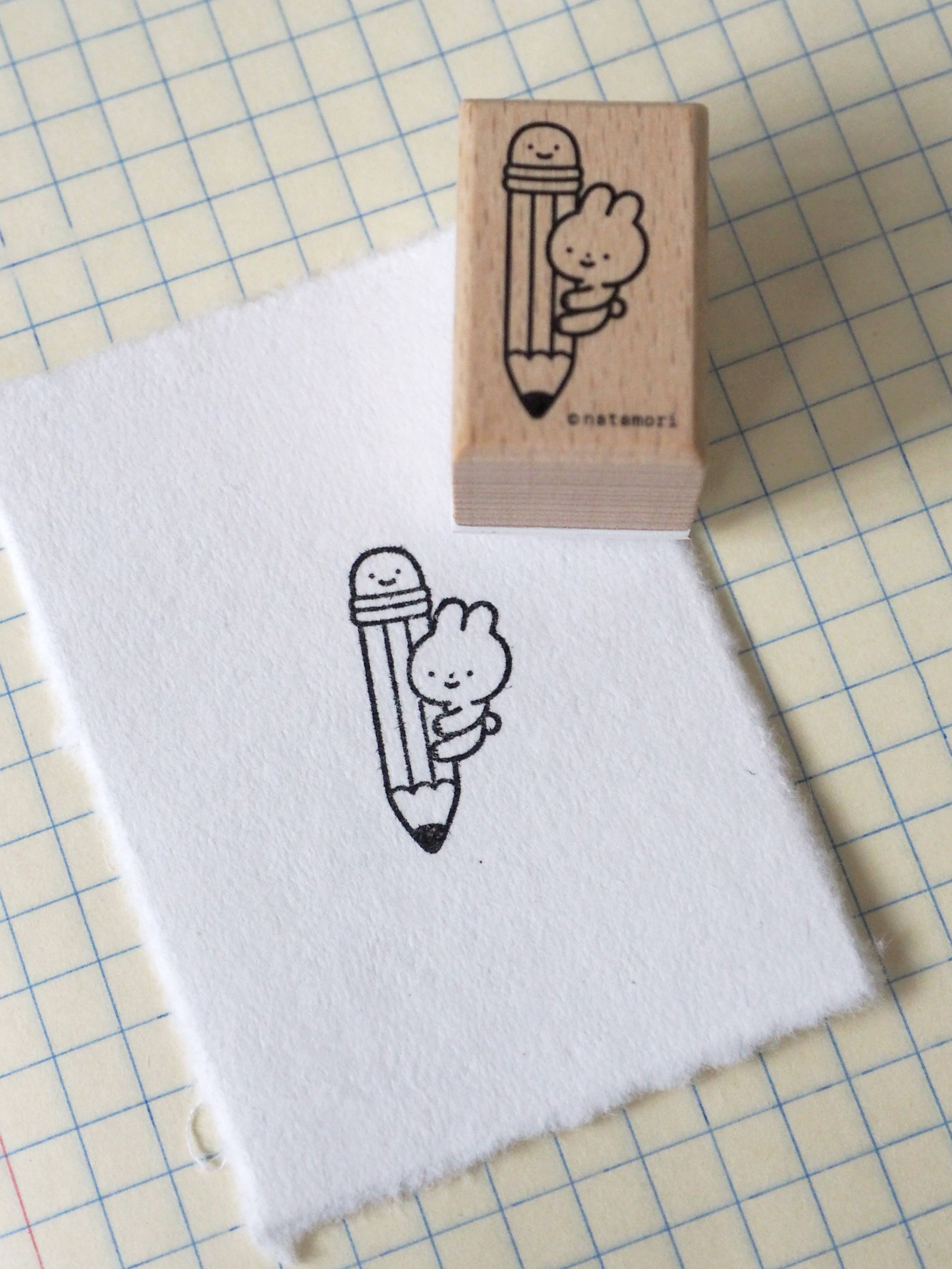 Bunny pencil • stamp