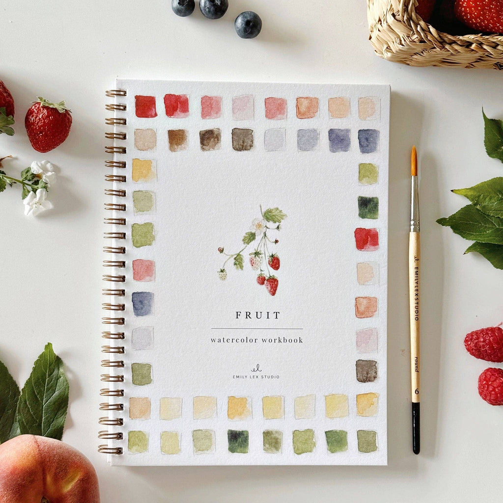 Emily Lex Studio - Fruit watercolor workbook