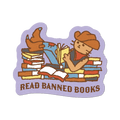 Read Banned Books Die-Cut Sticker