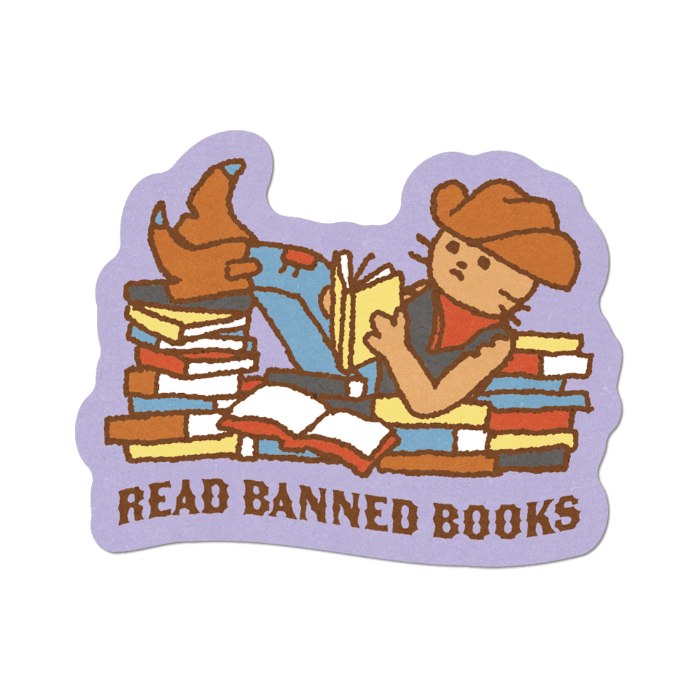 Read Banned Books Die-Cut Sticker