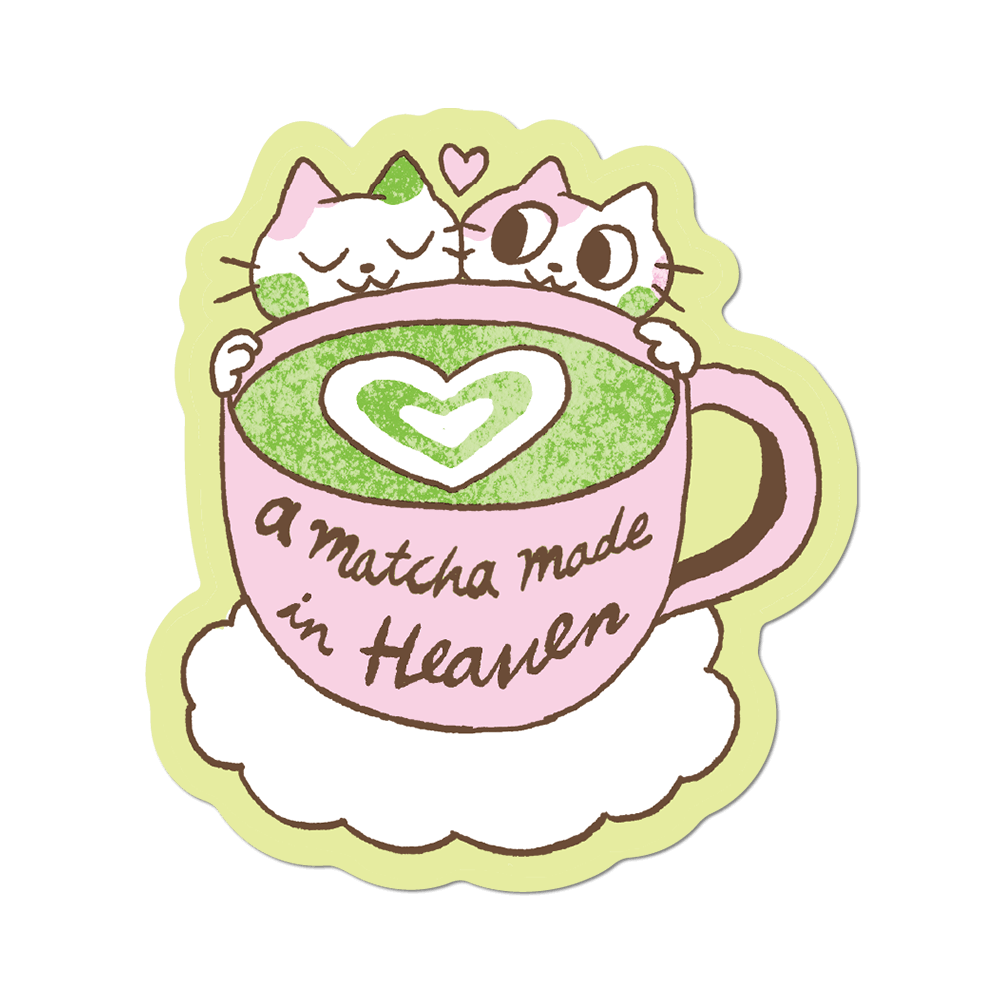 A Matcha Made in Heaven Die-Cut Sticker