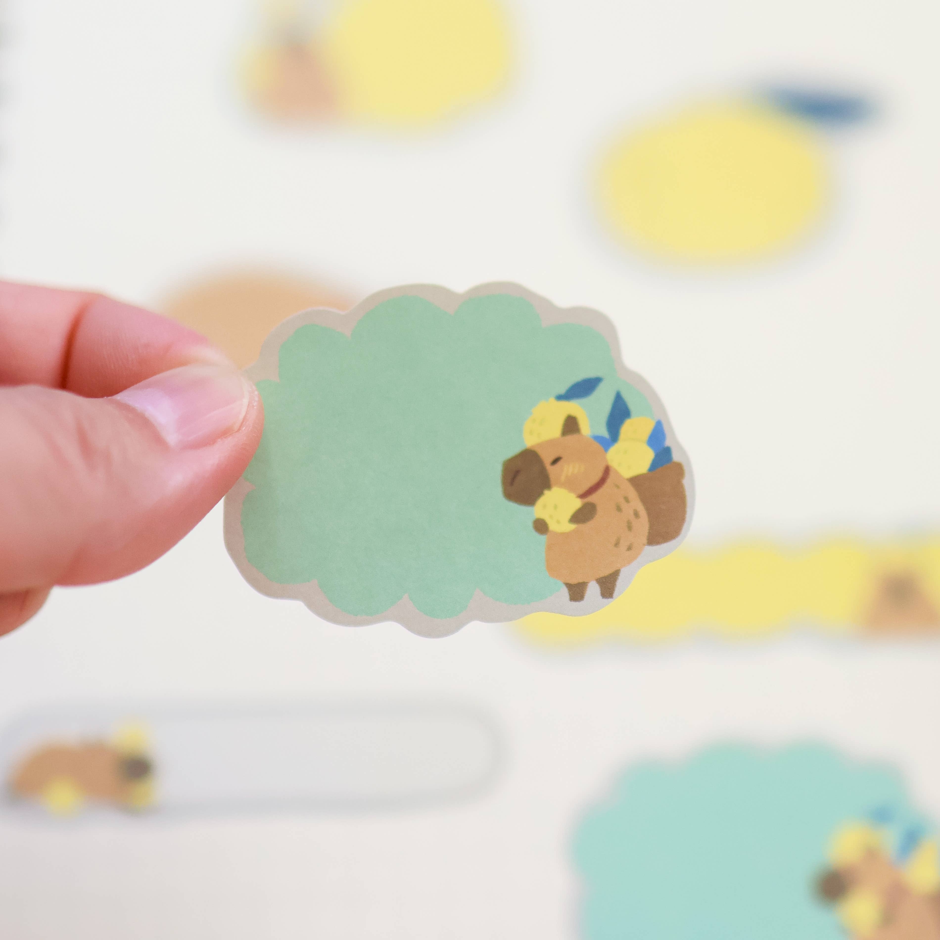 Paper Roll Labels (Kiss Cut) - Capybara