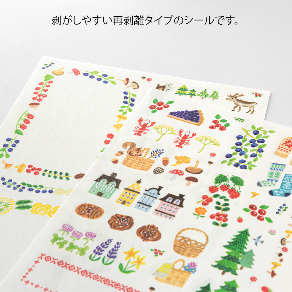 Yuru Log Sticker Sheet - Scandinavia