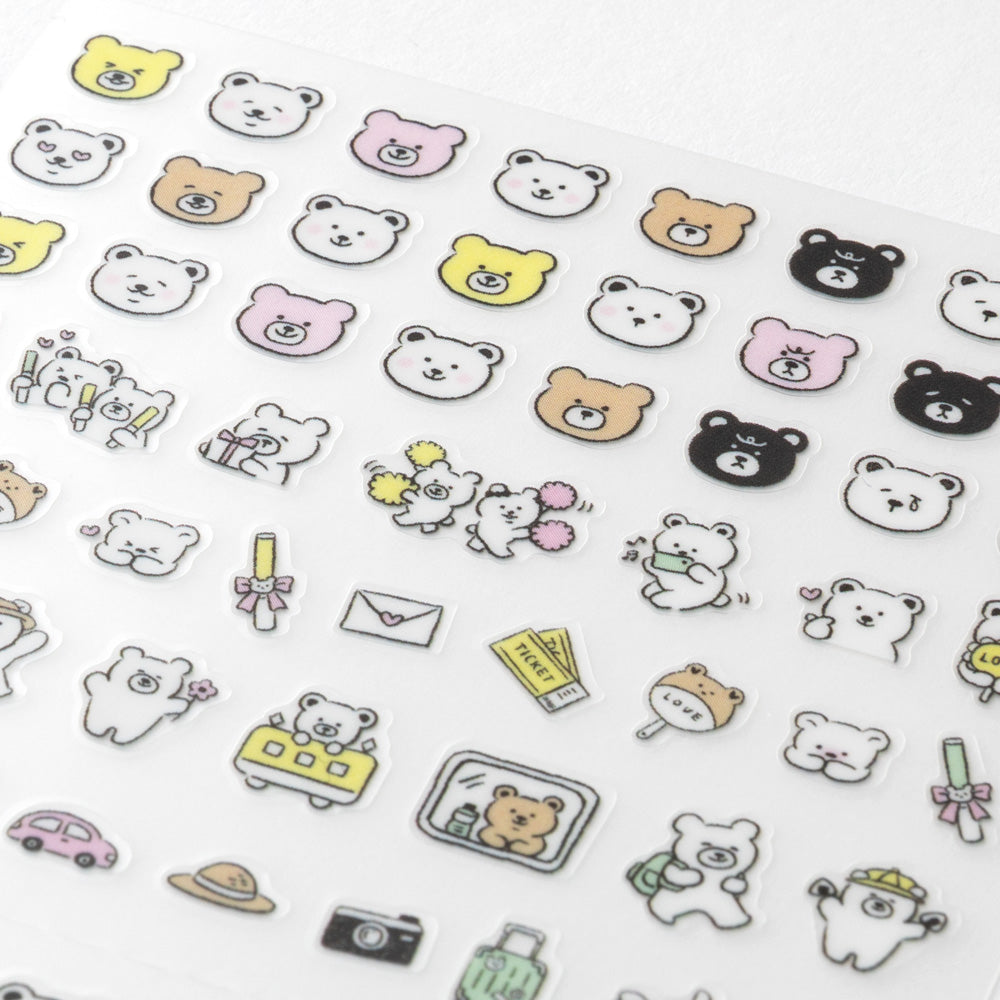 Midori Planner Sticker Sheet - Pictograph Bear