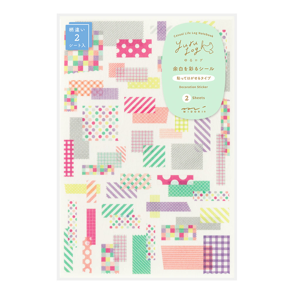 Yuru Log Sticker Sheet - Collage Tape