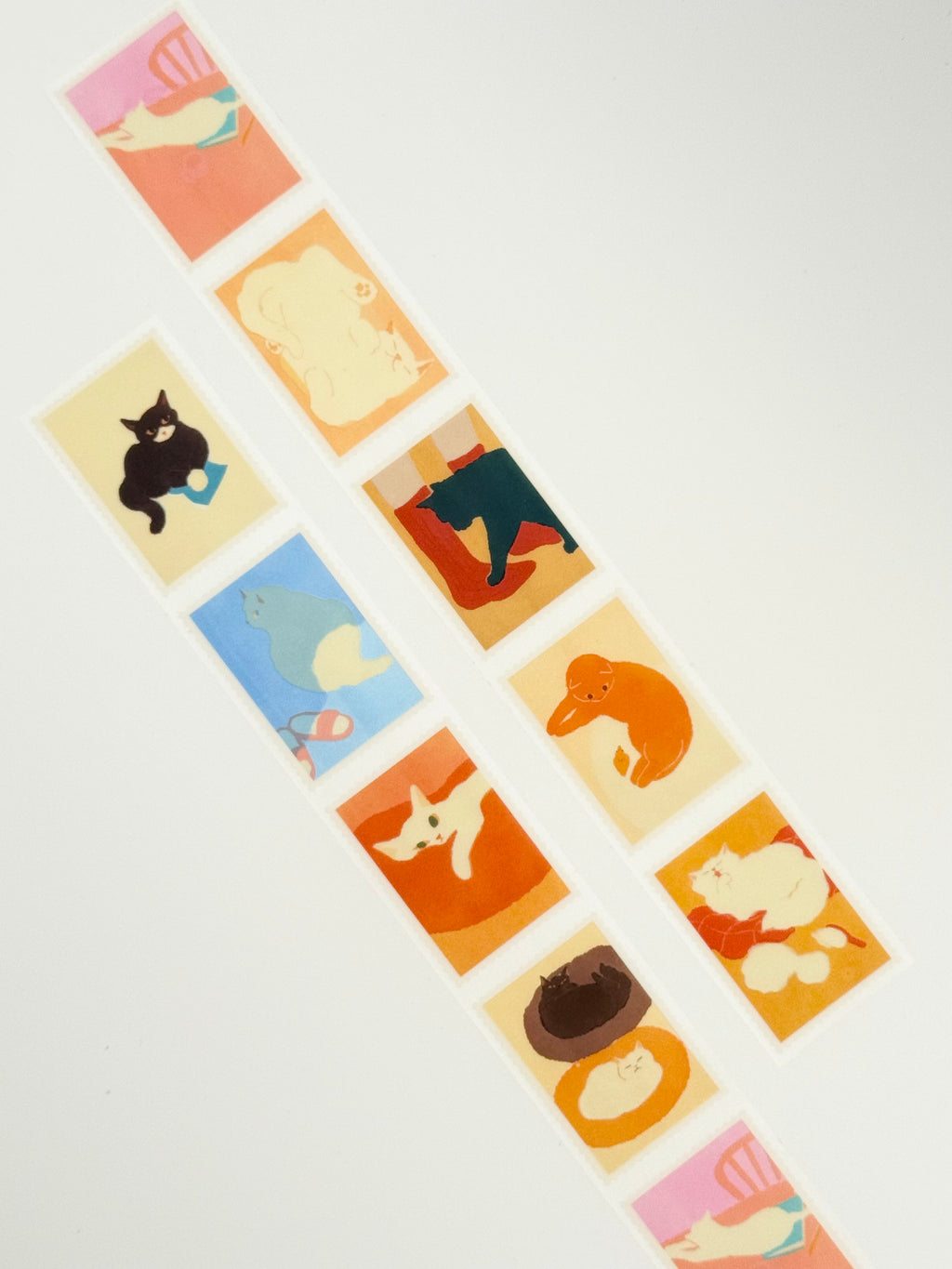 mula x RYURYU Clear Tape - Cat Stamps