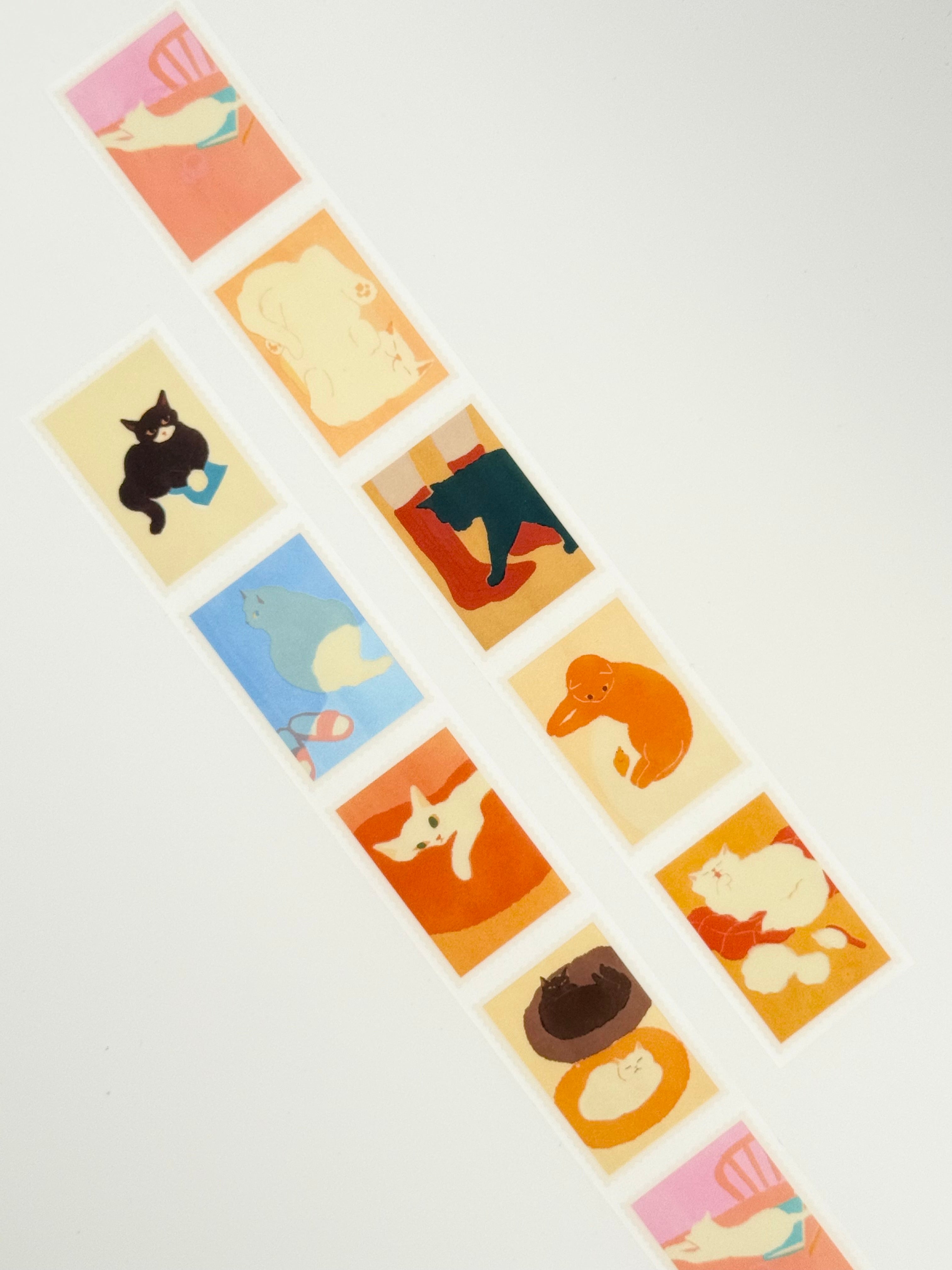 mula x RYURYU Clear Tape - Cat Stamps